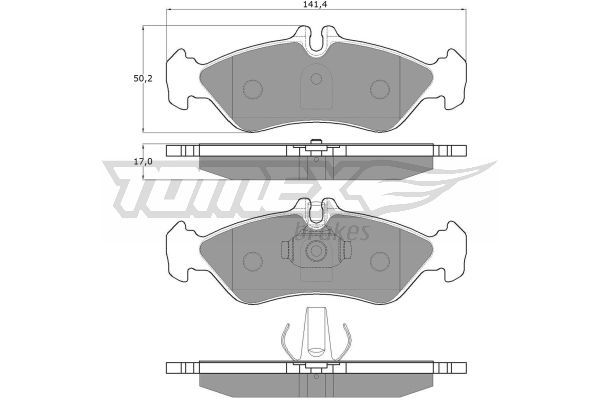 TOMEX BRAKES stabdžių trinkelių rinkinys, diskinis stabdys TX 11-50